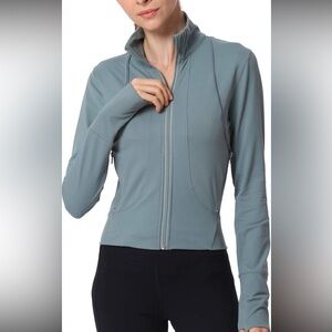 lulu Blue Zip-Up Jacket